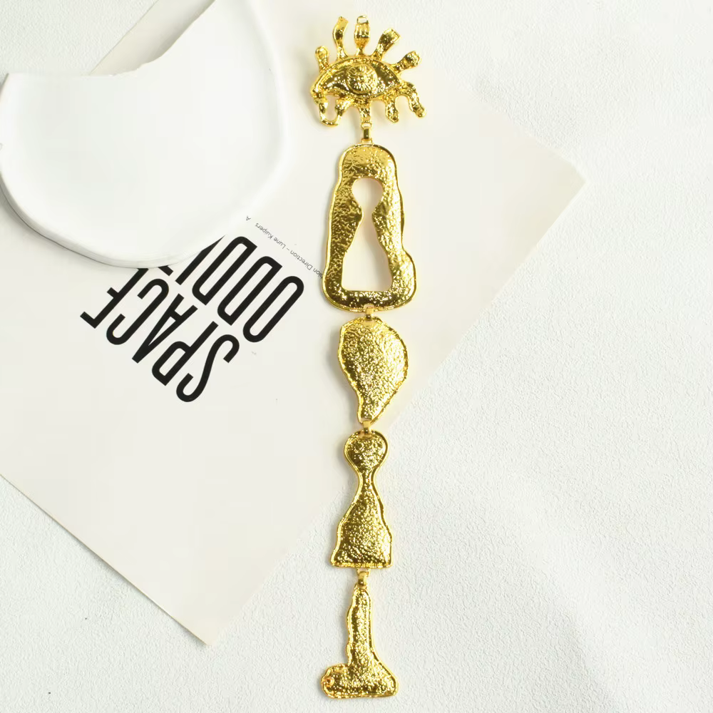 Broches et épingles vintage en alliage métallique abstrait pour femmes, bijoux fantaisie, accessoires de manteau imposants