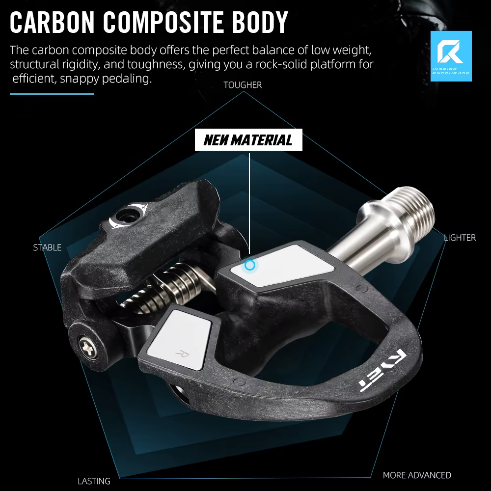 Pédales à clipser pour vélo de route en carbone RYET 178g