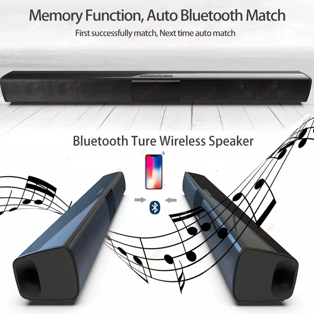 Haut-parleur Bluetooth sans fil puissant pour home cinéma, ordinateur, télévision, voiture, barre de son, caisson de basses, radio, caixa de som