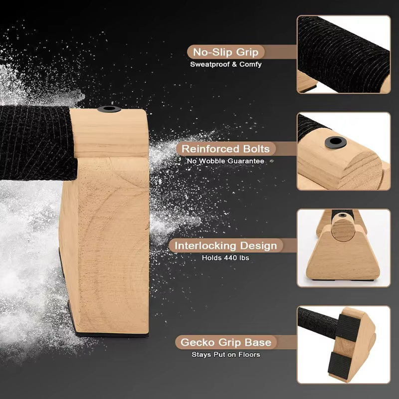 1 paire de barres de musculation en bois