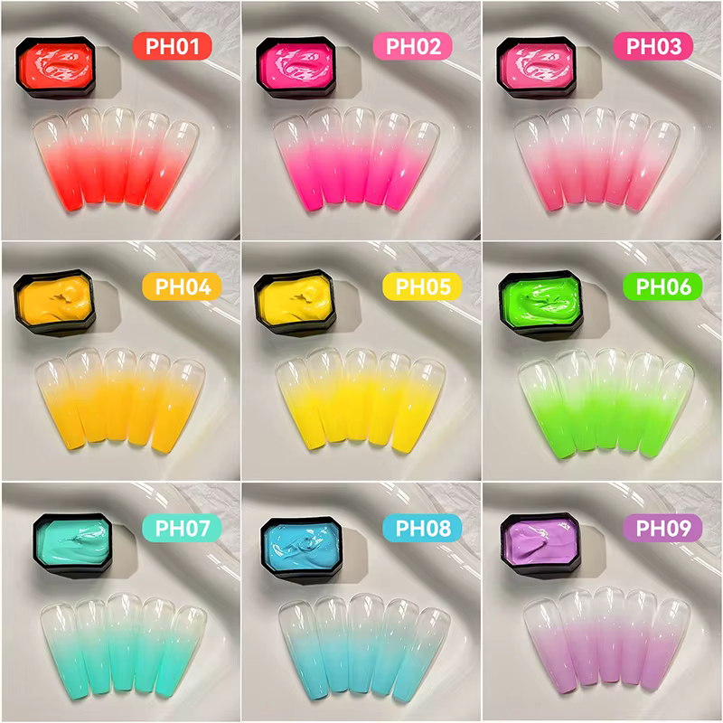 UR SUGAR 9 couleurs/grille Pat peinture Gel vernis à ongles pour toutes les saisons Nail Art dégradé couleur utilisé pour Blush ongles estampage tapotements