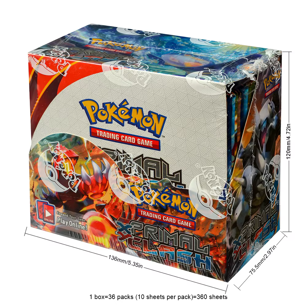 360 pièces anglais Pokémon TCG: Primal Clash Booster boîte Pokemon carte commerciale 36 Pack boîte