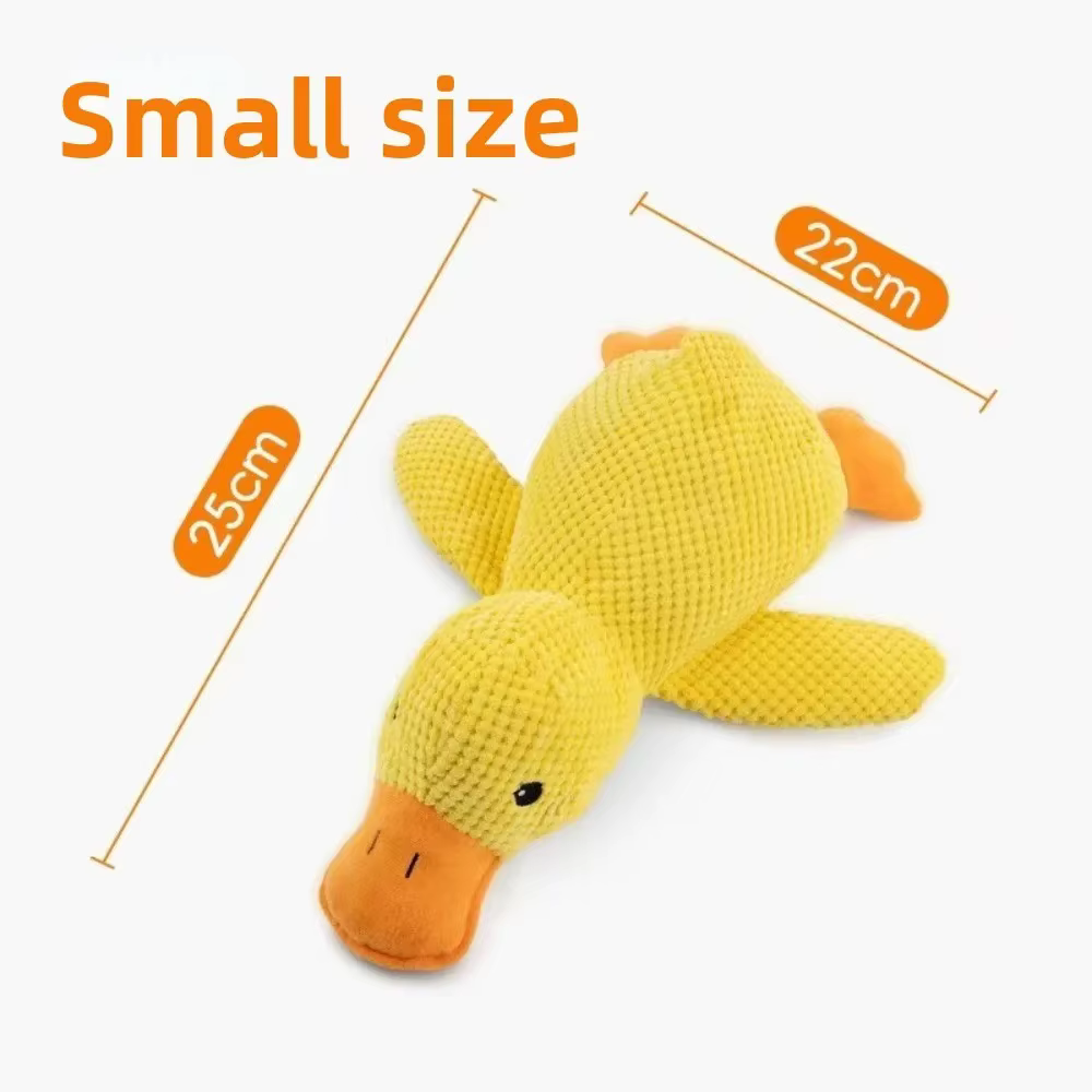 1/3 pièces d'accessoires pour chiens, jouet en peluche canard apaisant qui couine, aide au sommeil de luxe, compagnon durable pour chiot et animal de compagnie