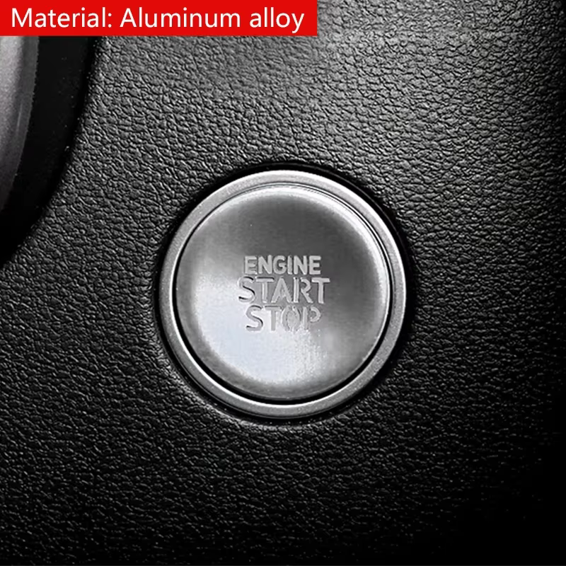 Accessoires pour Hyundai Tucson NX4 hybride 2021 2022 2023 N Line voiture bouton d'arrêt de démarrage en un clic autocollant couverture anneaux de décoration