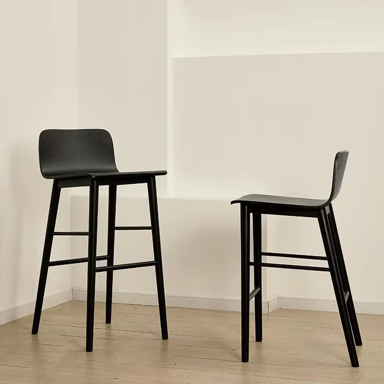 Tabouret de Bar en bois massif de styliste américain moderne, siège haut minimaliste, tabouret de comptoir Vintage du milieu du siècle pour la maison