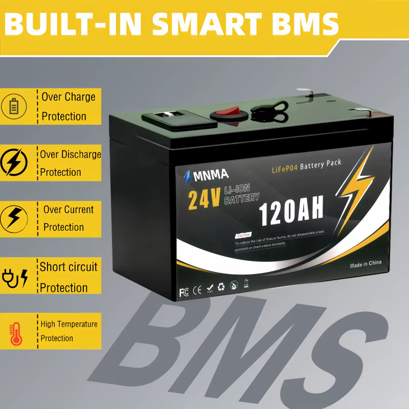 NOUVELLE batterie LiFePO4 24V 120Ah, BMS 200A intégré, plus de 8000 cycles, idéale pour camping-car/caravane, solaire, marine, tout-terrain/camping-car, hors réseau