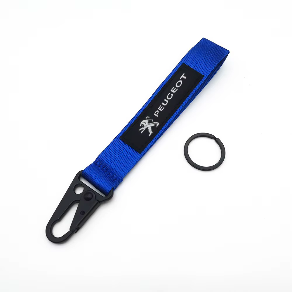Porte-clés emblème de voiture pour Peugeot 206 307 308 3008 207 208 407 408 508 2008 5008, cordon de suspension, anneau porte-clés en métal, accessoire