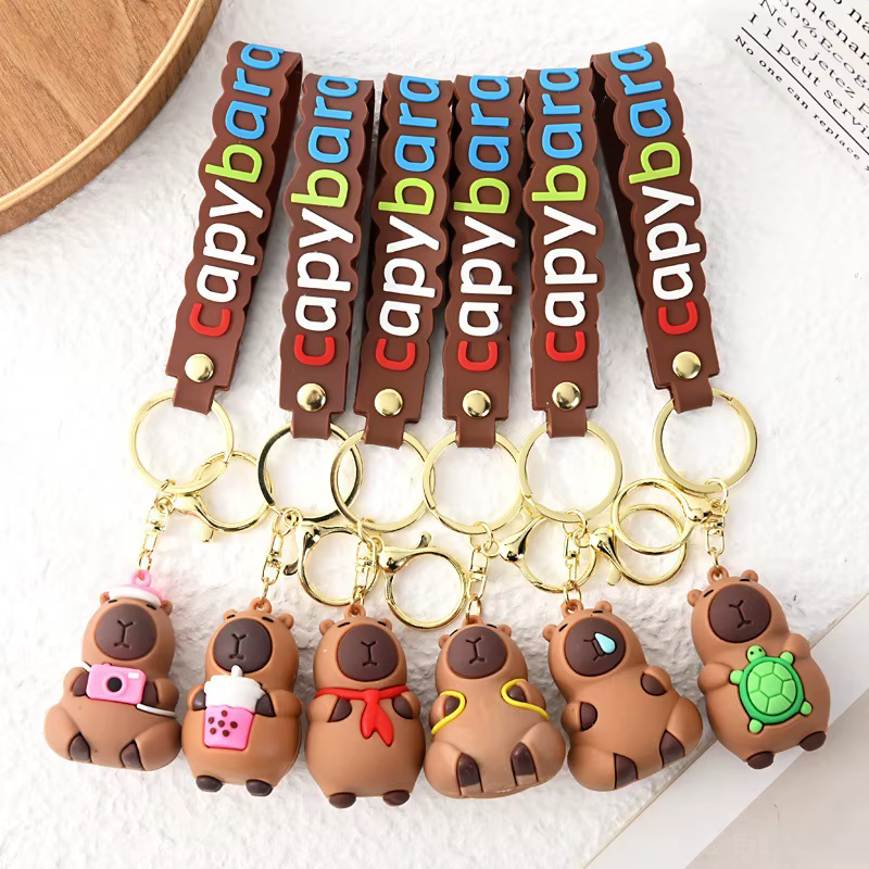 Porte-clés Capybara mignon, accessoire Animal mignon pour filles et enfants, décoration Adorable et idée cadeau, 1 à 20 pièces