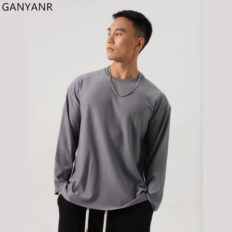 T-shirt de sport à manches longues pour homme