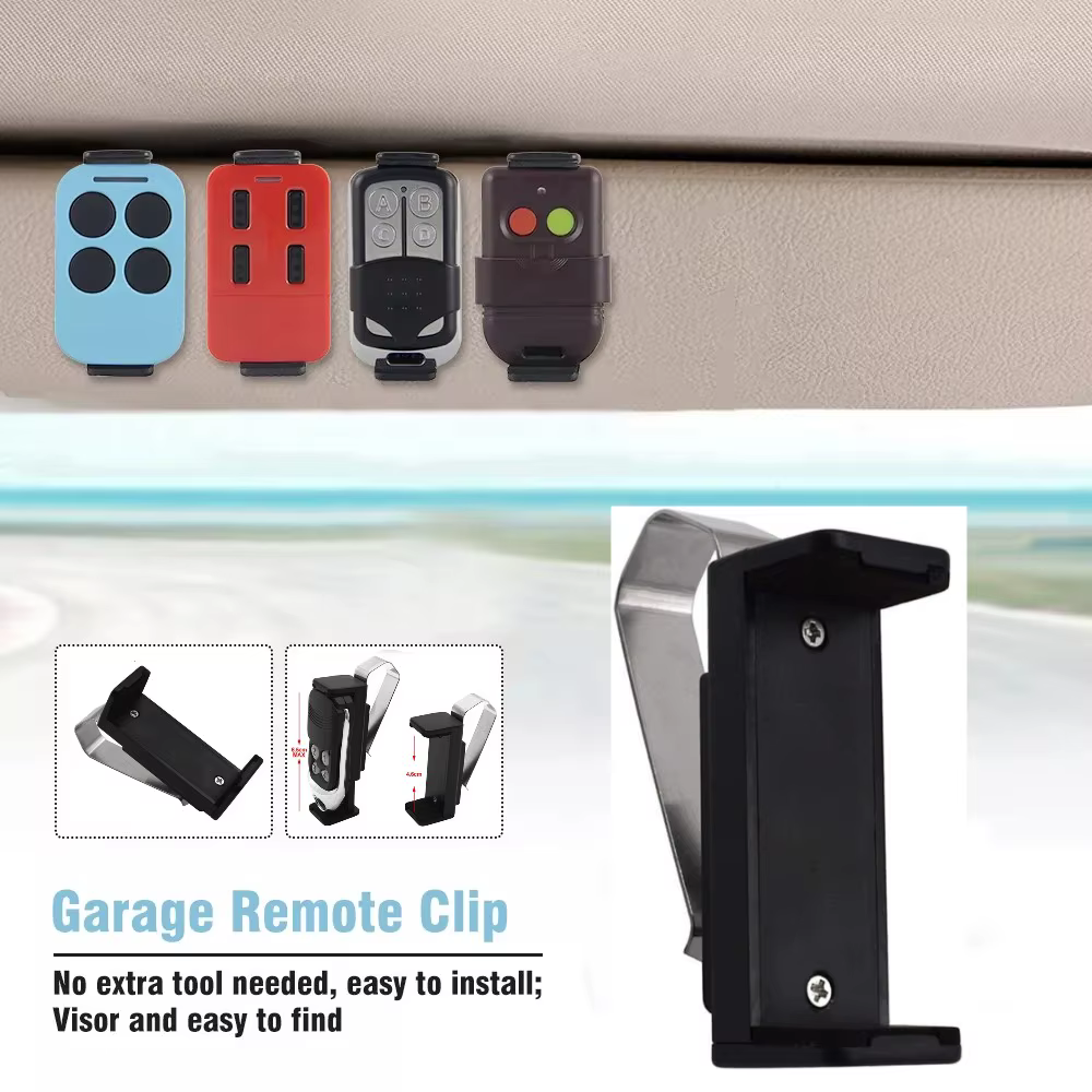 Clip de fixation pour pare-soleil de voiture, télécommande de porte 47-68mm pour porte de Garage, porte-clés de voiture, barrière, ouvre-porte universel, installation rapide