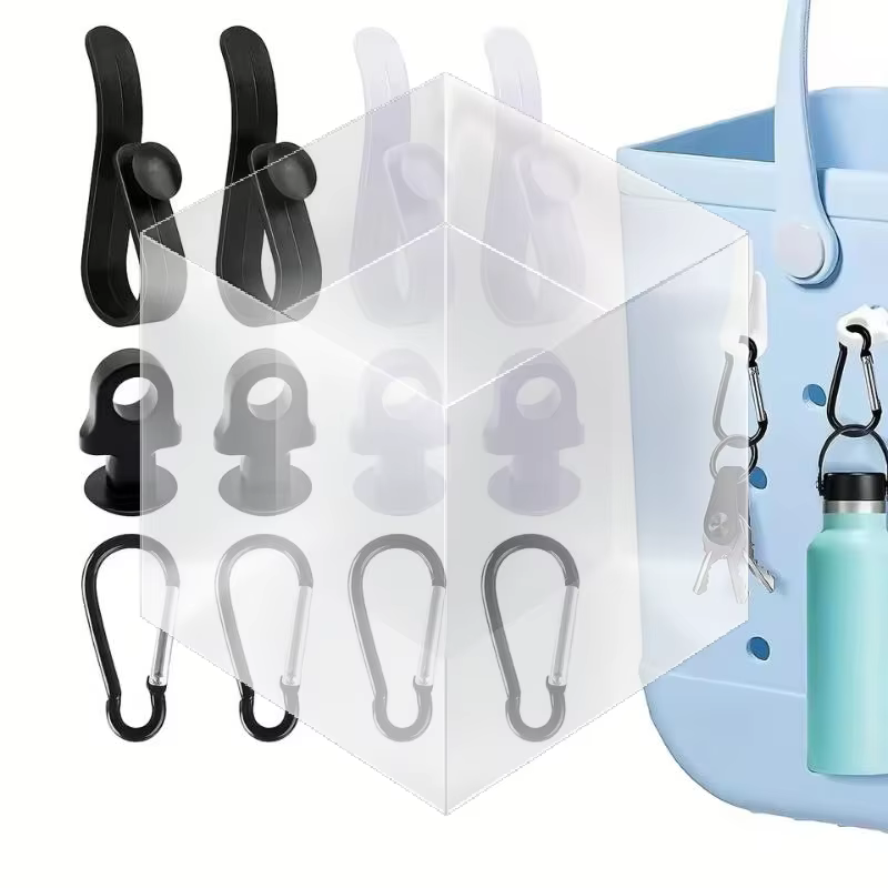 Kit d'accessoires pour sac de plage 3 pièces, crochet portable, mousqueton porte-clés et porte-gobelet