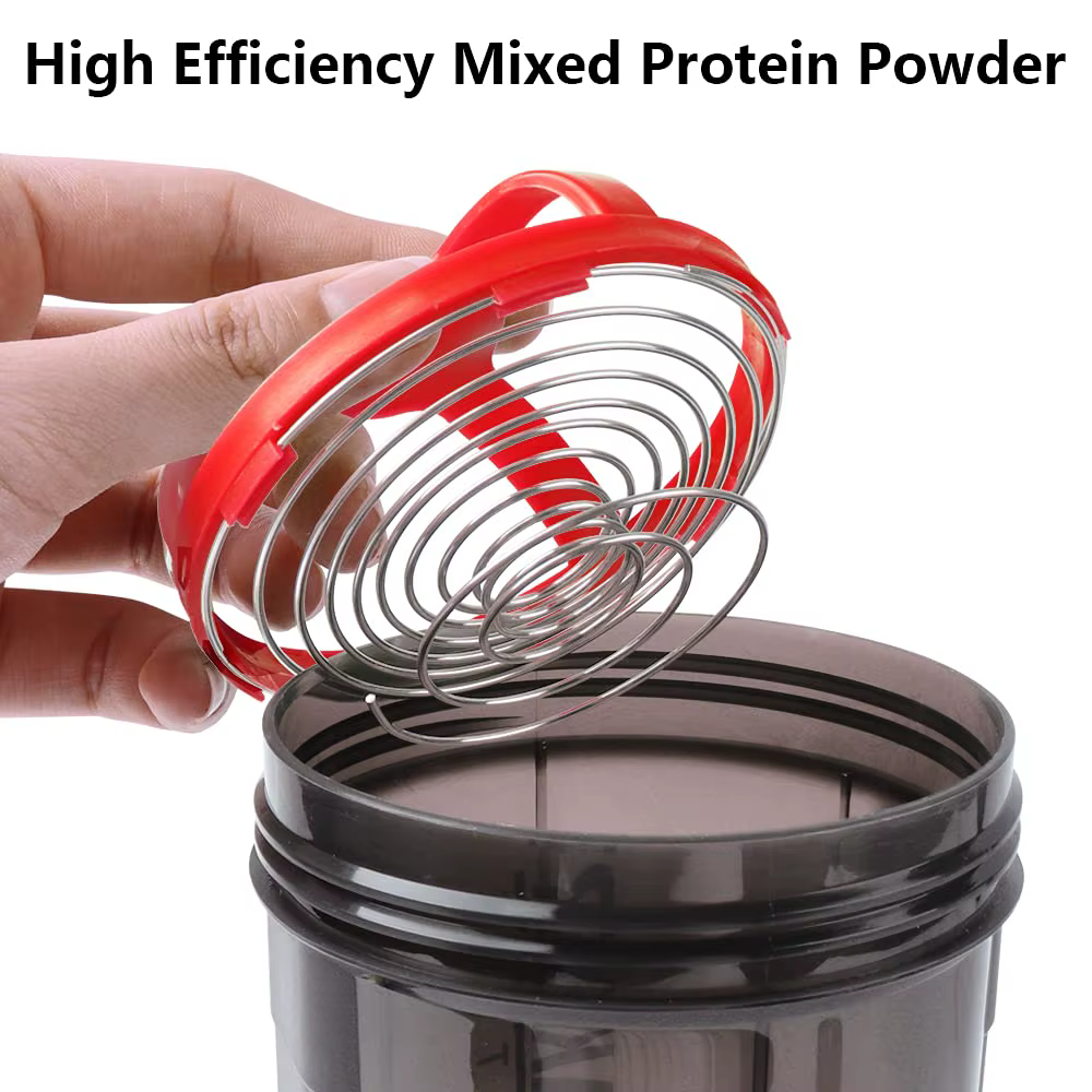 Bouteille shaker à 3 compartiments pour protéines