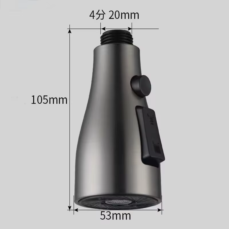 Accessoires de robinet de cuisine, buse de pulvérisation de remplacement, 3 Modes ABS, lavabo de salle de bains, évier, pomme de pulvérisation de douche pour connexion 1/2"