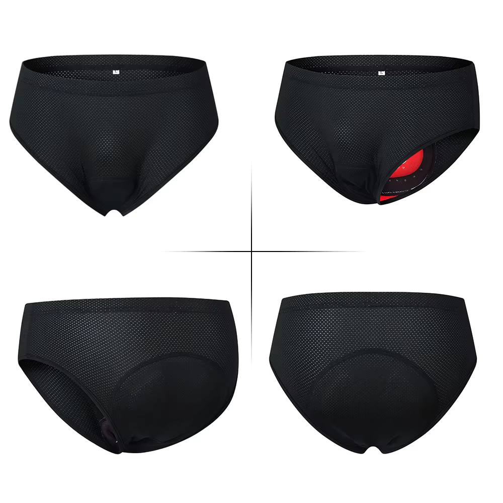 Slip respirant et rembourré pour homme, sous-vêtement de vélo