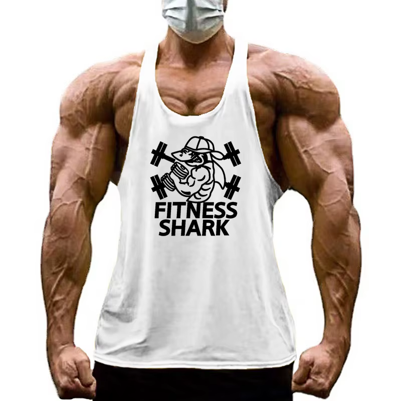 FITNESS SHARK-Vêtements Raceback en Coton pour Homme