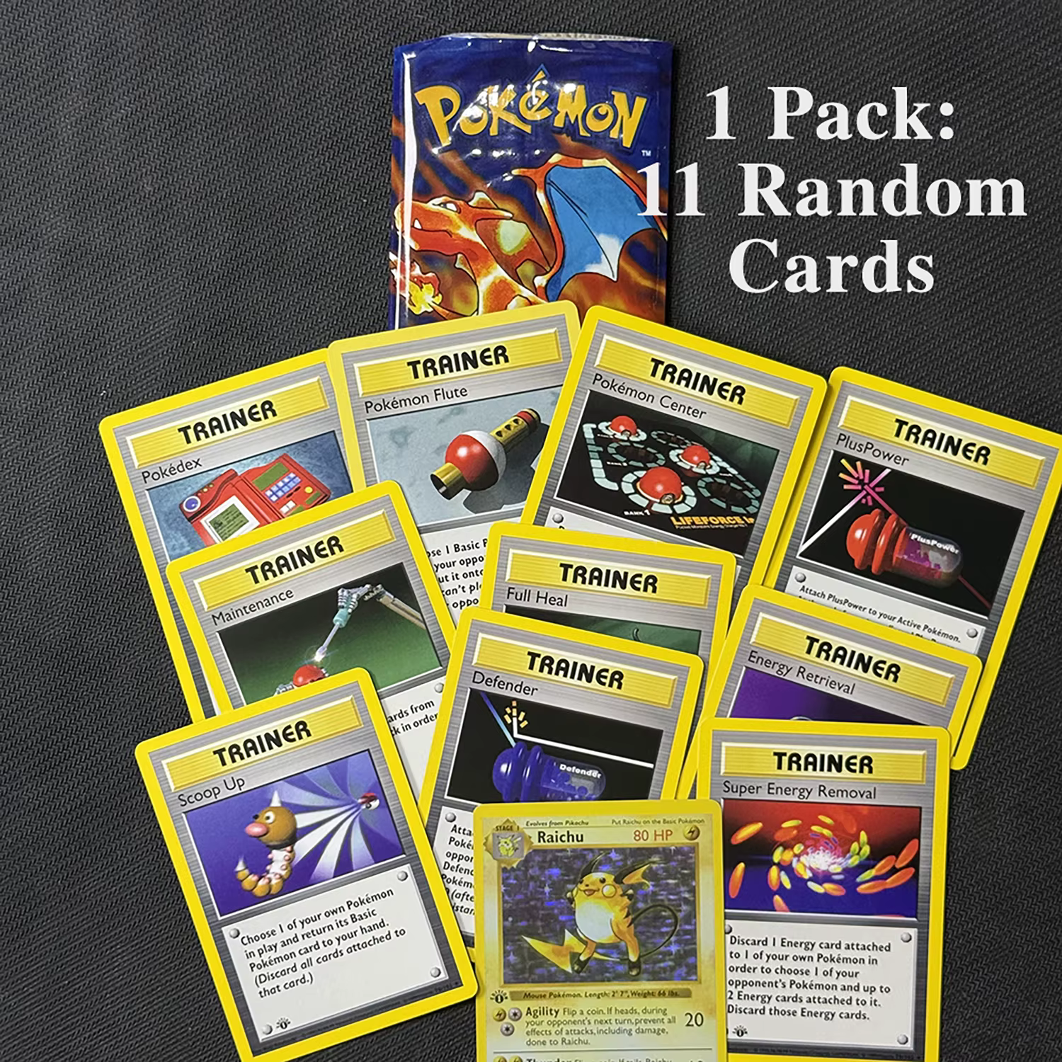 PTCG Booster Pack 11 pièces/sac 1ère édition Pack Charizard jeu de cartes à collectionner Collection bataille Booster jouets garçons cadeau