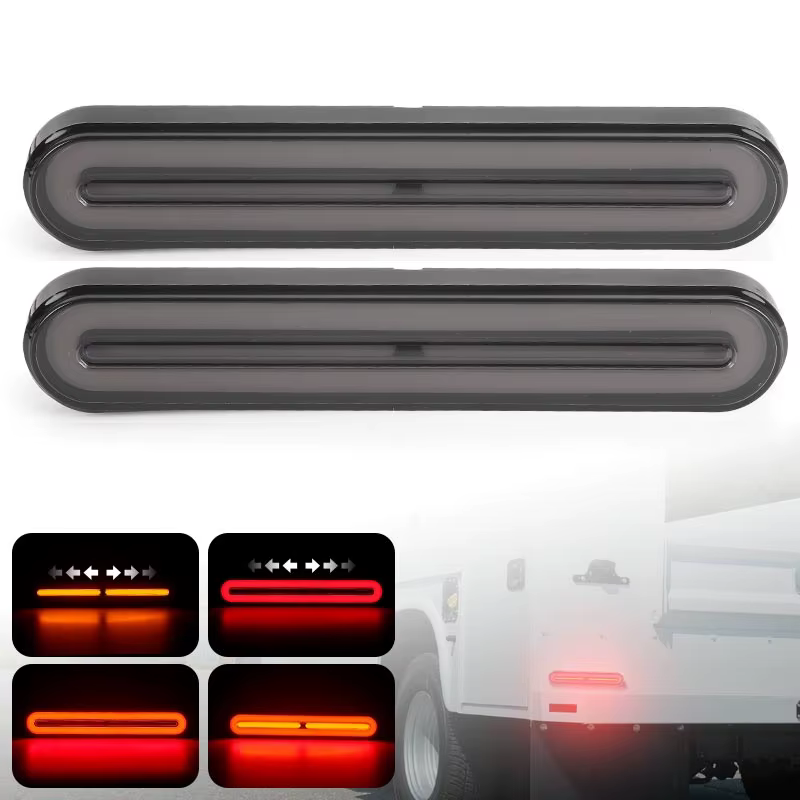 Feu arrière LED 3 en 1 pour camion, remorque, moto, quad, 100 LED, barre de feux stop, feux de jour, clignotants, 12V 24V