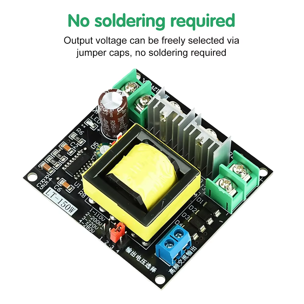 Convertisseur de suralimentation d'onduleur 150W, transformateur de puissance DC 12V/24V à 110v 220V, carte de Module de suralimentation d'onduleur