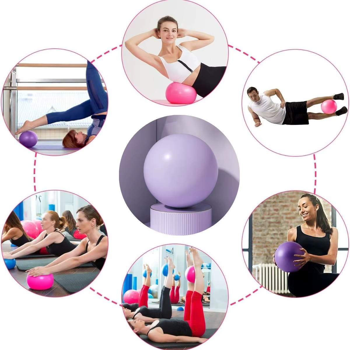 Balle de Pilates Balle d'exercice compacte de 9
