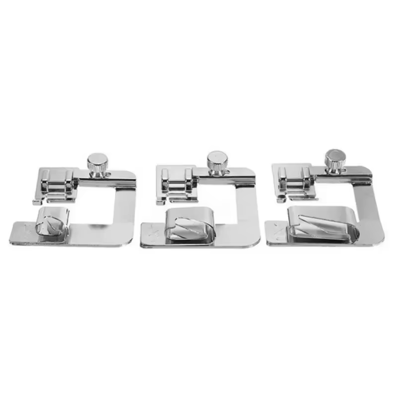 Kit de 3 pieds presseurs pour ourlets, accessoires pour machine à coudre, compatibles avec les machines Brother et Singer à tige basse