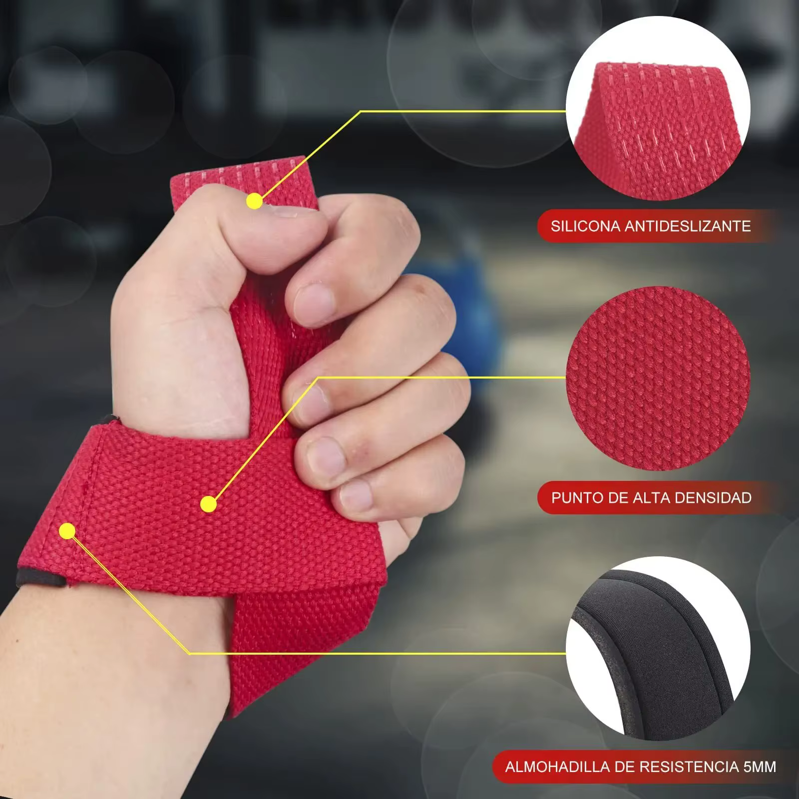 Ceinture de rehausseur de sport en Silicone, 2 pièces/2 paires, barres de traction, Fitness, antidérapante, résistante à l'usure, Deadlift