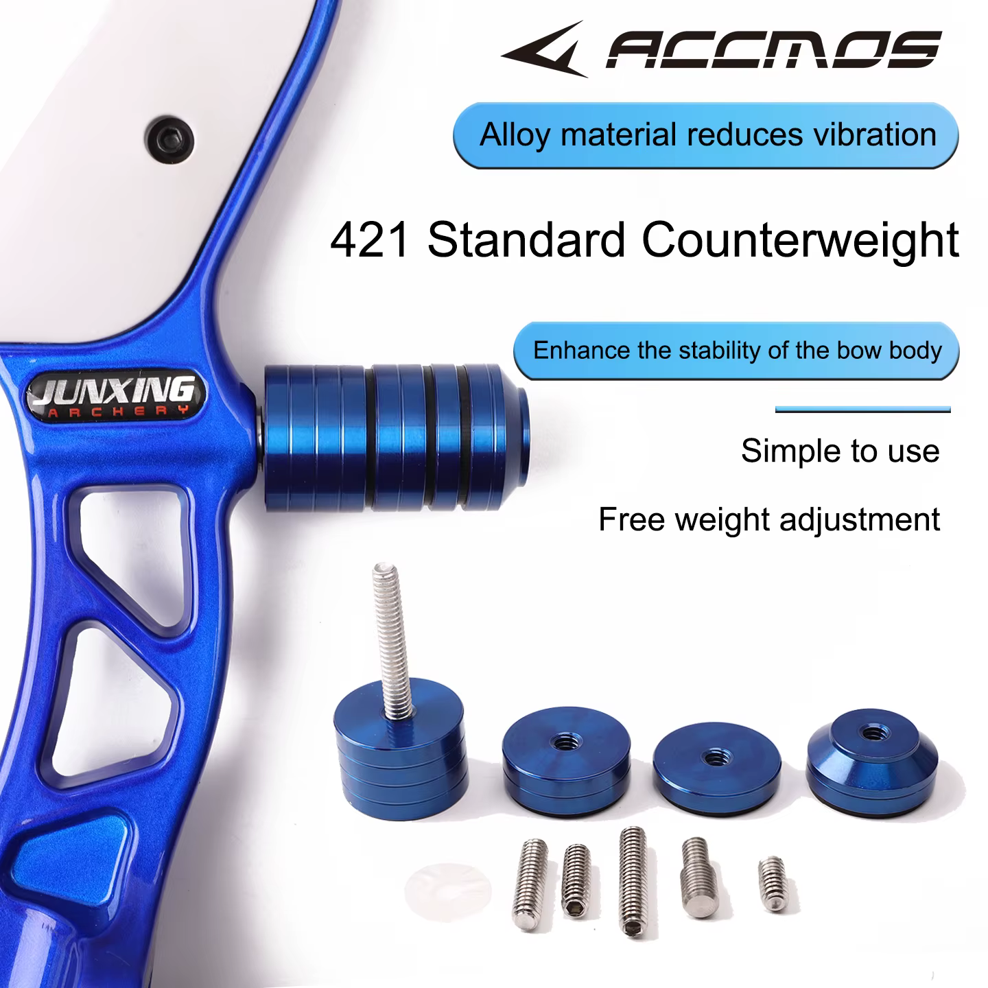 5 couleurs 421 tir à l'arc contrepoids stabilisateur d'arc barre d'équilibre arc Riser ensemble de poids accessoires détachables