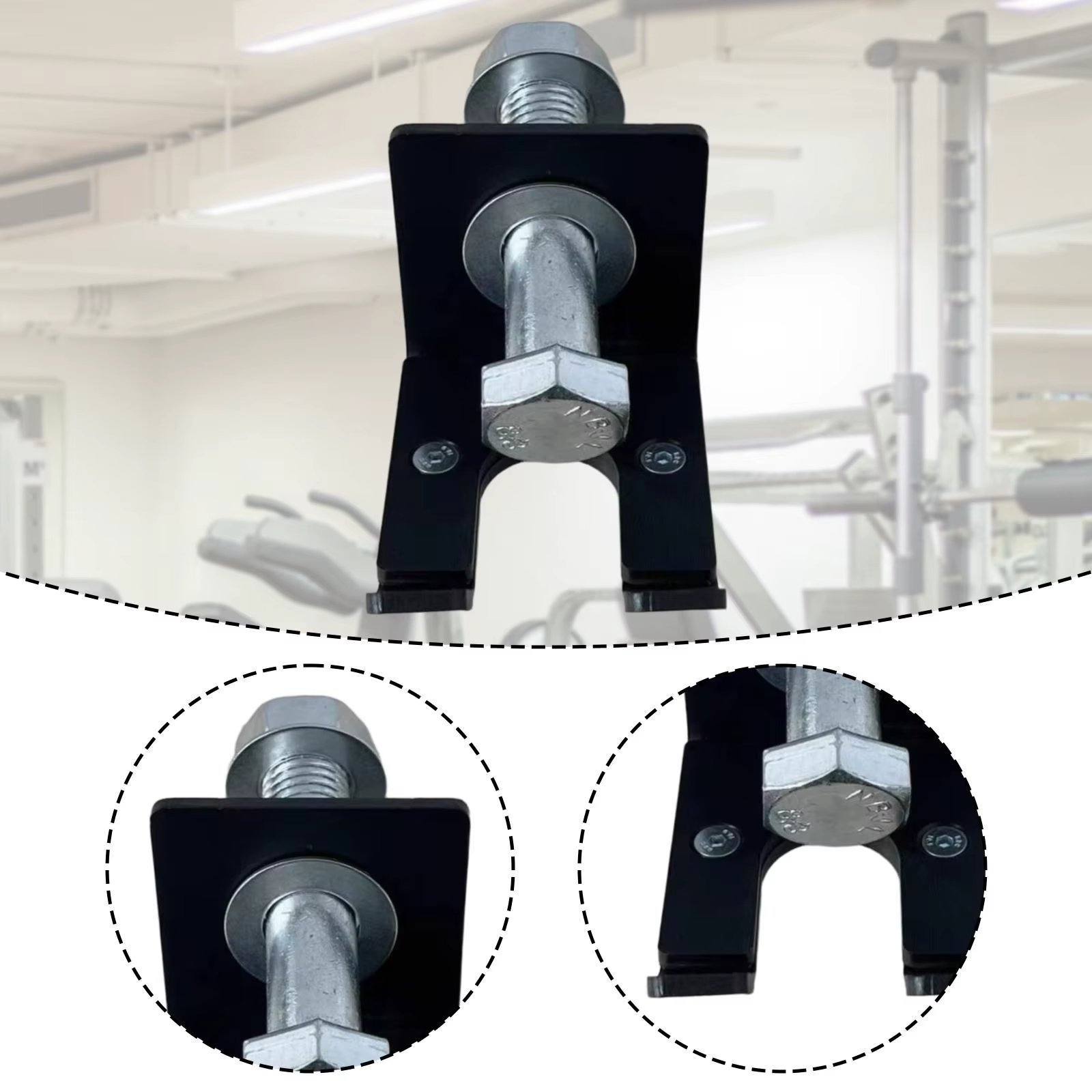 Support vertical pour barre d'haltères de salle de sport à domicile avec rembourrage en caoutchouc protecteur