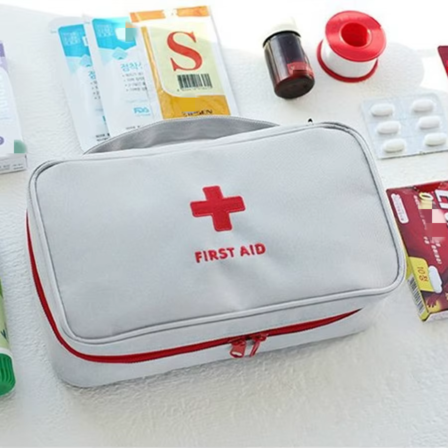 Trousse de premiers secours pour médicaments de santé, tissu Oxford, rangement de voyage Portable, trousse d'urgence, fourre-tout, sac médical d'extérieur, mallette de rangement rouge