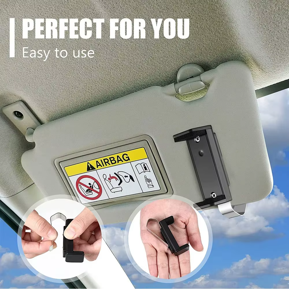 Clip de fixation pour pare-soleil de voiture, télécommande de porte pour porte de Garage, porte-clés de voiture, accessoires universels d'intérieur de voiture