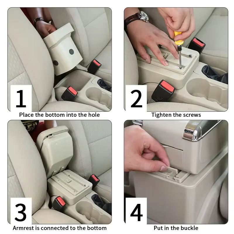 Accoudoir pour Seat Ibiza pour Ibiza MK4 IV 6J 2008 – 2017, conception intérieure de Console de voiture, boîte de rangement d'accoudoir noir, accessoires de voiture