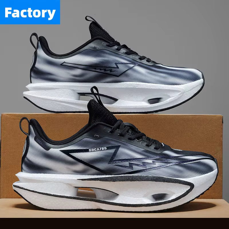 Chaussures de course Marathon Spécialité Homme Sport Plaque Carbone Respirantes Ultralégères Femme Confortables Athlétiques Amorti Stabilité Baskets