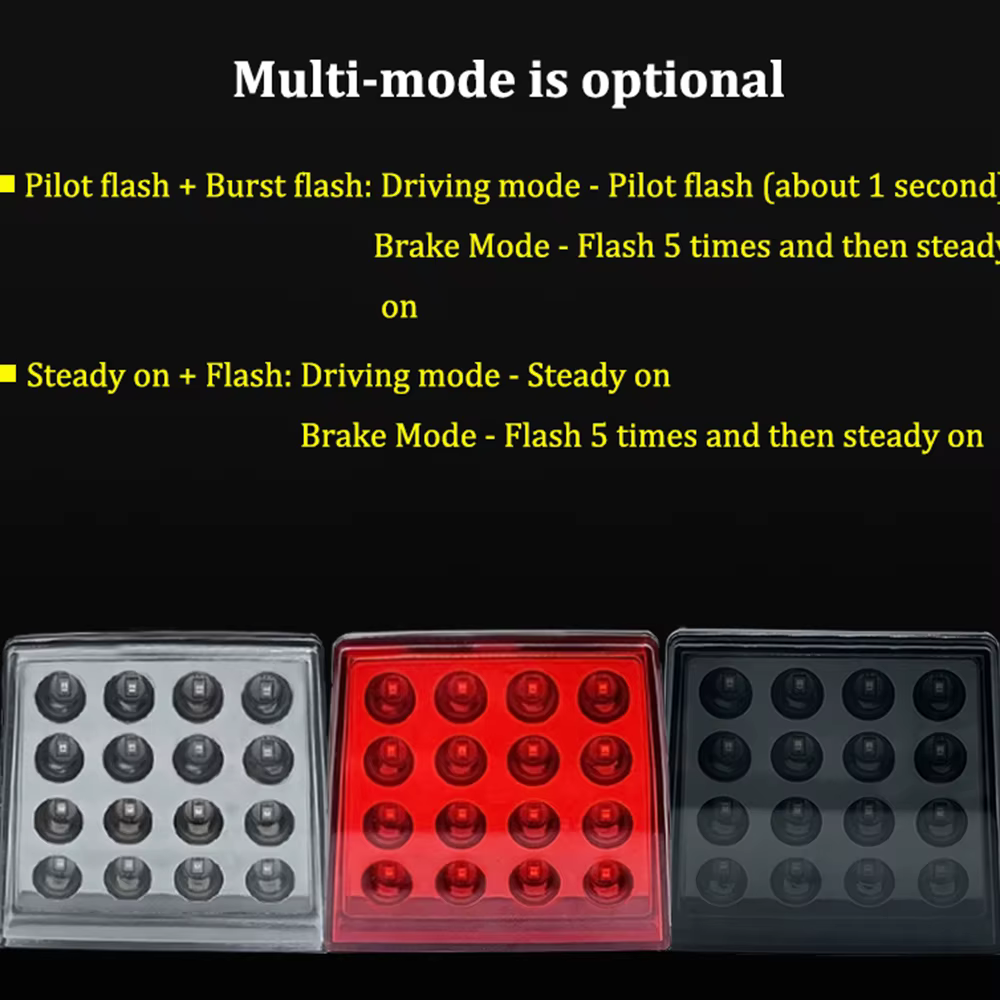 Flash stroboscopique F1 Style feux pilotes de frein à Led pour voiture moto feux arrière avertissement automatique arrêt inverse lampes de pare-chocs de sécurité