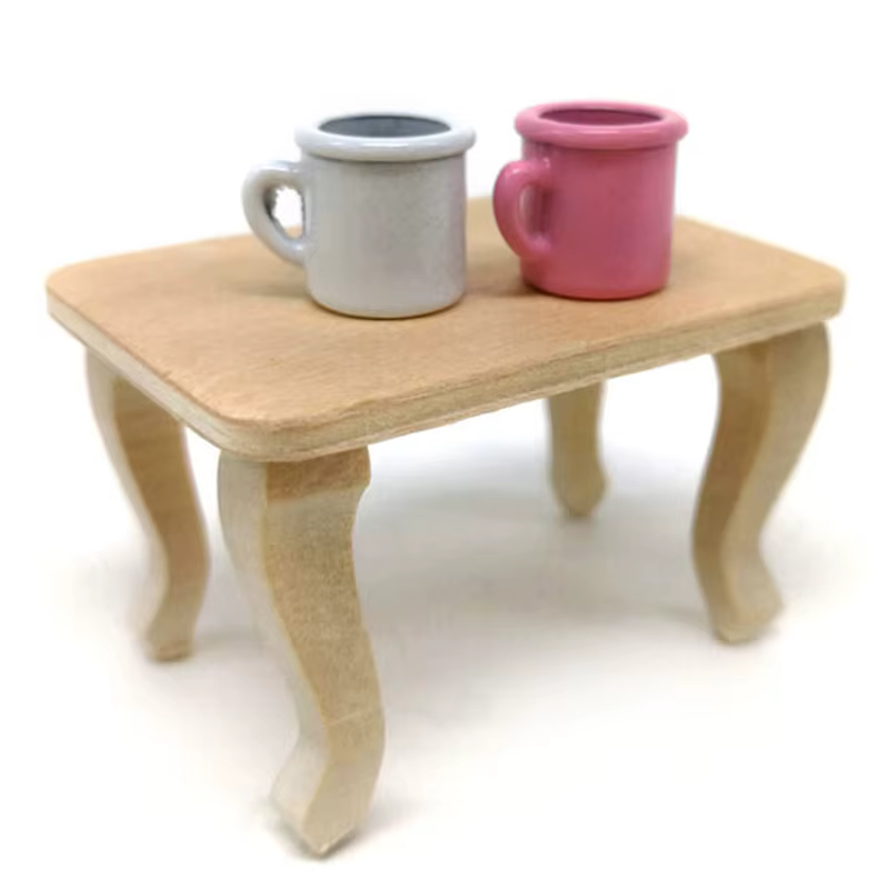 Accessoires miniatures pour maison de poupée 1:12, mini table en bois DIY, décoration pour maison de poupée
