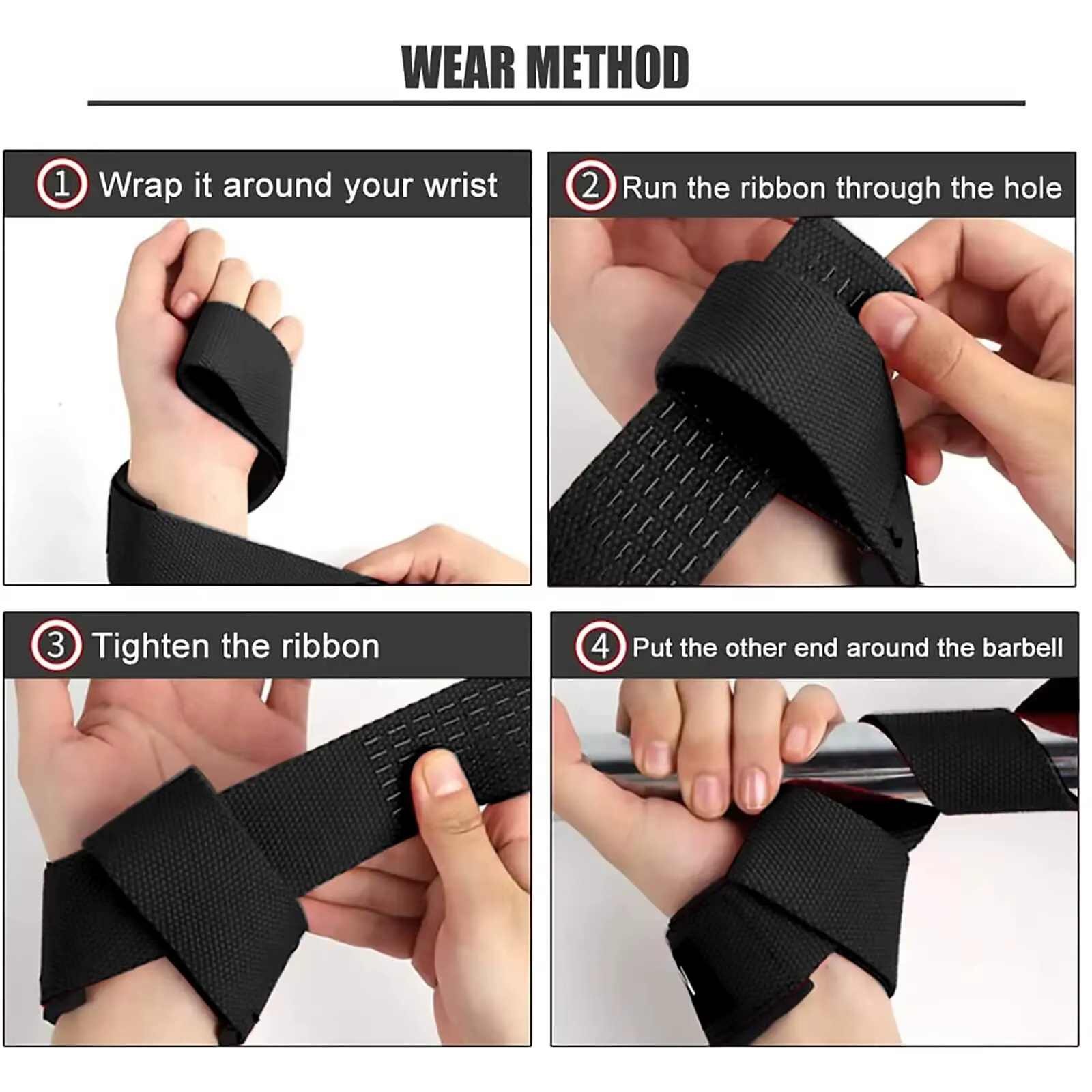 Ceinture de rehausseur de sport en Silicone, 2 pièces/2 paires, barres de traction, Fitness, antidérapante, résistante à l'usure, Deadlift