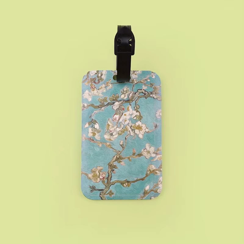 Étiquette de bagage créative inspirée de l'art de Van Gogh, l'accessoire de voyage idéal, incluant une étiquette d'identification portable pour valise, anti-perte