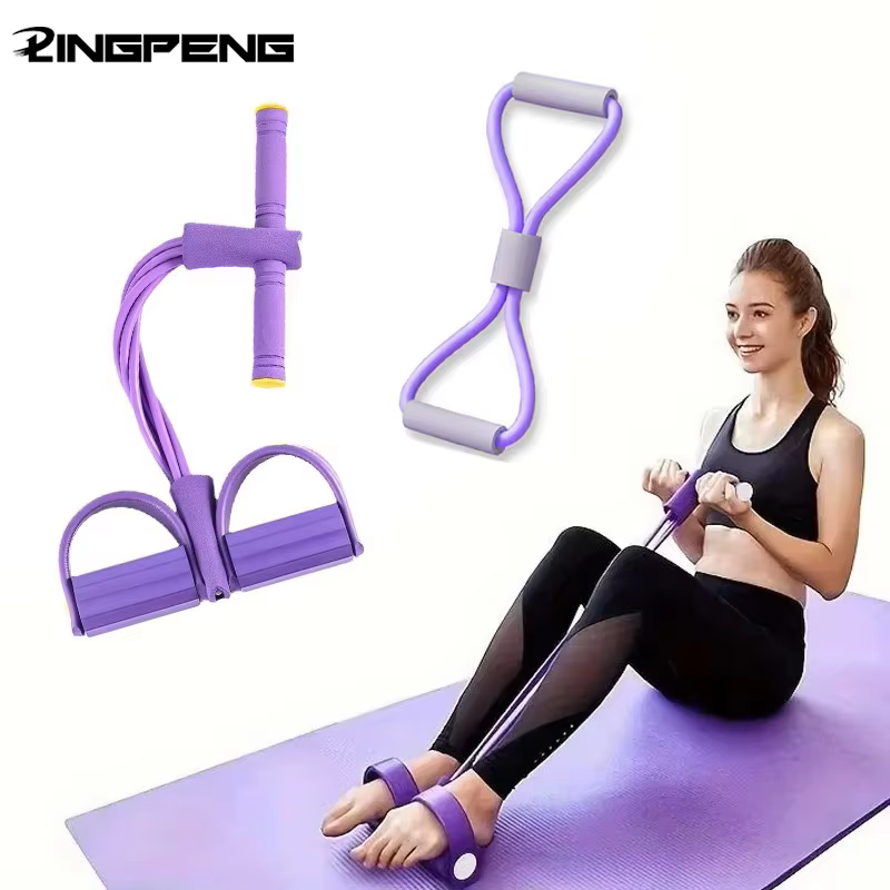 Pédale de résistance fitness et bande de résistance en forme de huit