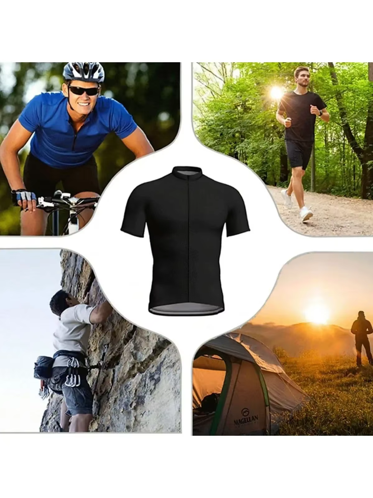 Maillot de cyclisme à manches courtes pour hommes