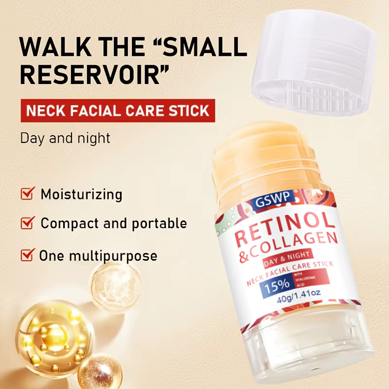 Crème pour le cou GSWP au rétinol et au collagène, liftante et raffermissante, avec acide hyaluronique. Hydratation profonde. 40g/80g