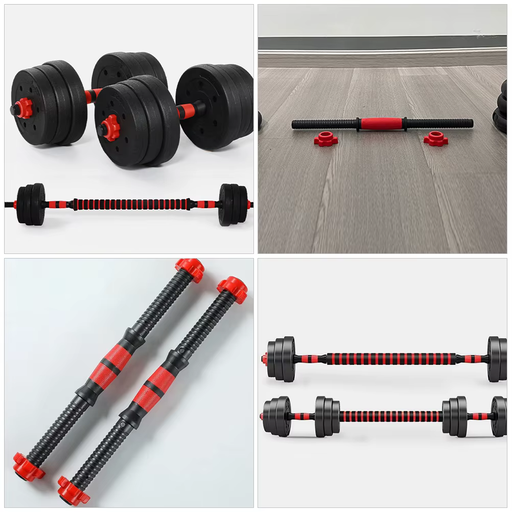 40 cm haltère tige en acier massif haltérophilie Spinlock haltères barres avec connecteur gymnastique maison Fitness