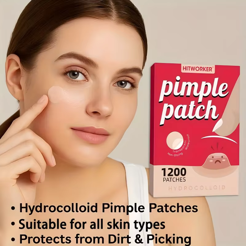 1200 pièces/ensemble de patchs hydrogel pour la couverture de l'acné, adaptés aux hommes et aux femmes, adaptés à tous les types de peau