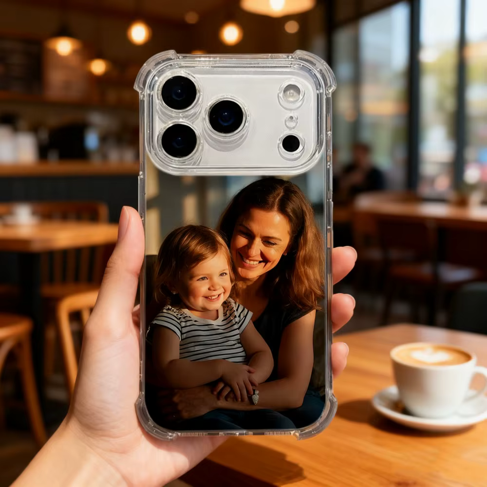 Coque antichoc personnalisée avec photo pour iPhone 17 16 16e 15 14 13 12 11 Pro Max Mini SE 2020 2022 XS XR 6 7 8 Plus Air Cover