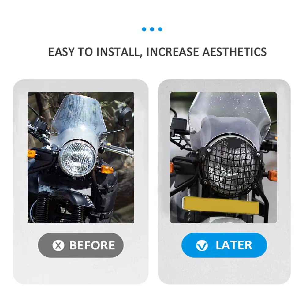 Accessoires de moto garde de phare pour Royal Enfield himalayen 2016 2017 2018 2019 2020 2021 protecteur de couverture de calandre