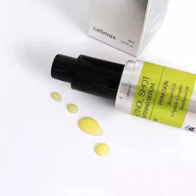Celimax Corée : Coffret Crème Contour des Yeux Raffermissante au Rétinol Shot Booster 15ml+30ml et Sérum Hydratant Réparateur Pores et Cernes Soin de la Peau