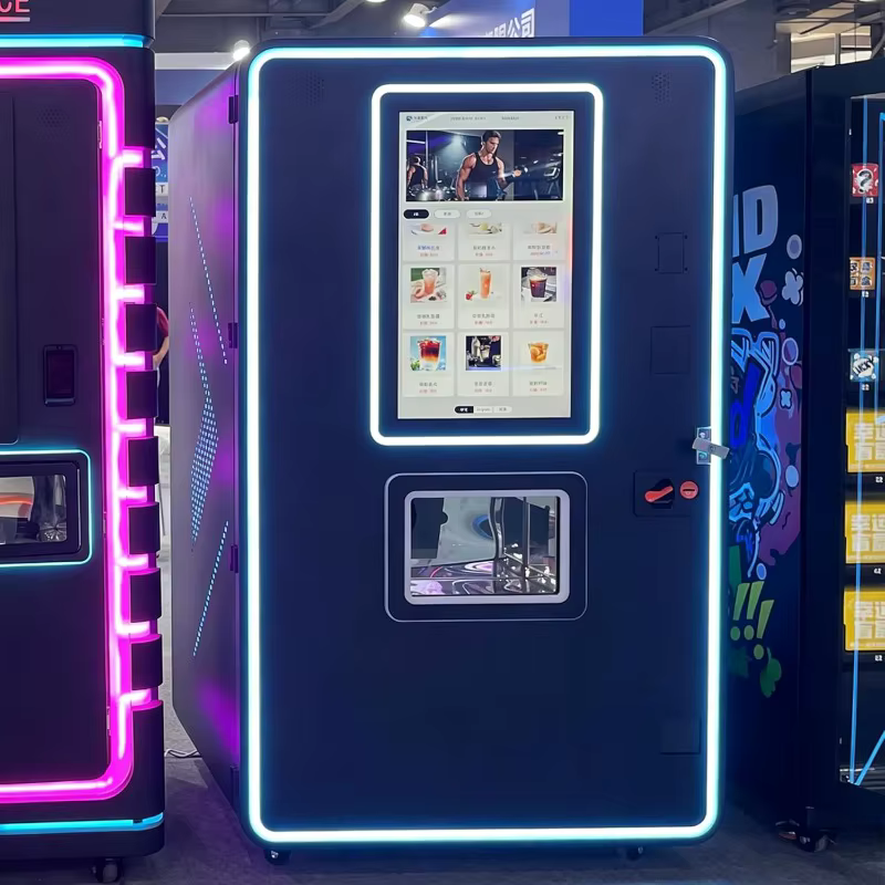 Distributeur intelligent de boissons protéinées personnalisées avec écran tactile et paiement sans argent liquide