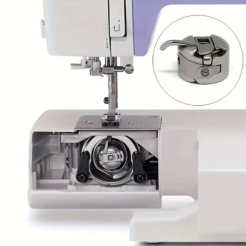 Boîtier de canette + 10 bobines métalliques adaptées à Brother Janome Singer, Machine à coudre domestique, accessoires, outils, 2 pièces