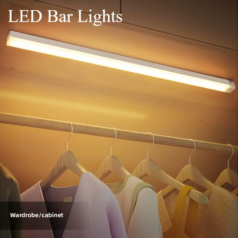 Barre lumineuse LED USB avec capteur, Rechargeable, sans fil, veilleuse pour bande lumineuse, lampe de bureau sous-meuble