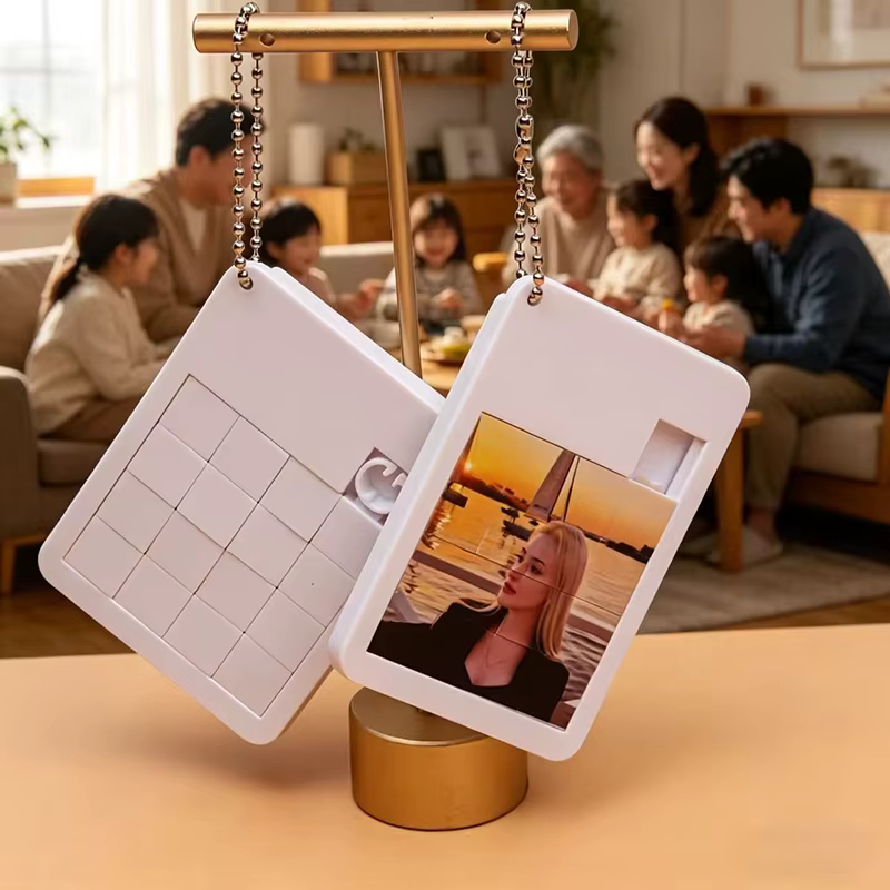 Pendentif photo personnalisé pour la maison, puzzle animé en acrylique, cadre photo décoratif, cadeau