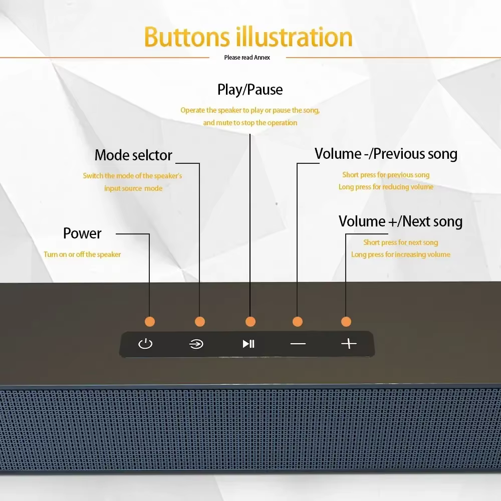 Système de haut-parleurs de barre de son Bluetooth sans fil, haut-parleur sonore Super puissant, filaire, Surround stéréo, projecteur de télévision pour Home cinéma