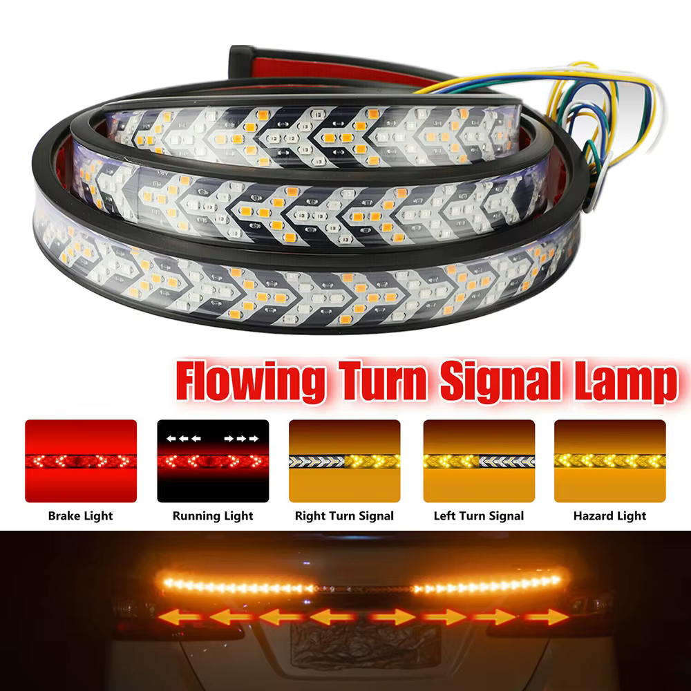 Bande lumineuse LED pour hayon de voiture et camion, clignotant dynamique, feu stop, feu de recul, barre lumineuse arrière pour pick-up et Jeep 12-24V