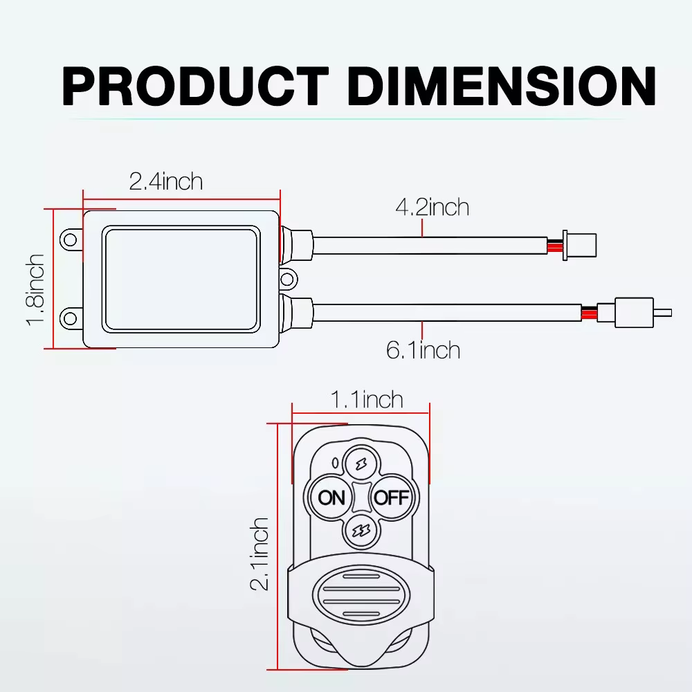 Barre lumineuse de travail LED, interrupteur stroboscopique à distance sans fil pour Kit de faisceau de câbles, camion tout-terrain, pick-up, ATV, UTV, bateau, SXS, RZR, voiture Marine 12V